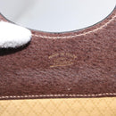 GUCCI Web Sherry Line Hand Bag Leather Suede Brown Auth BA8488-14