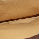 GUCCI Web Sherry Line Hand Bag Leather Suede Brown Auth BA8488-15