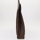 GUCCI Web Sherry Line Hand Bag Leather Suede Brown Auth BA8488-4