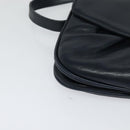 GUCCI Shoulder Bag Leather Navy Auth BA849-14