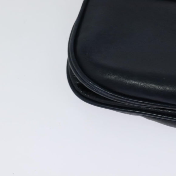 GUCCI Shoulder Bag Leather Navy Auth BA849