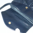 GUCCI Shoulder Bag Leather Navy Auth BA849-9