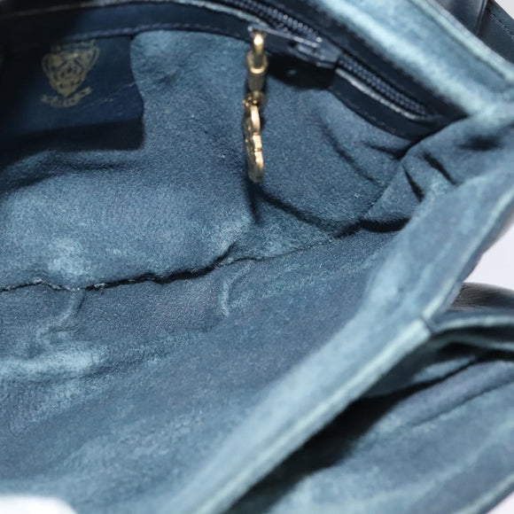 GUCCI Shoulder Bag Leather Navy Auth BA849