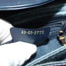 GUCCI Shoulder Bag Leather Navy Auth BA849-12