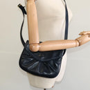 GUCCI Shoulder Bag Leather Navy Auth BA849-22