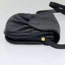 GUCCI Shoulder Bag Leather Navy Auth BA849-4