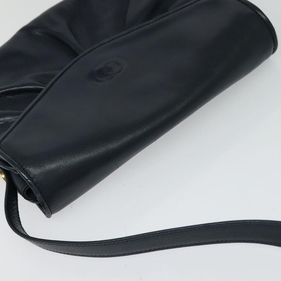 GUCCI Shoulder Bag Leather Navy Auth BA849