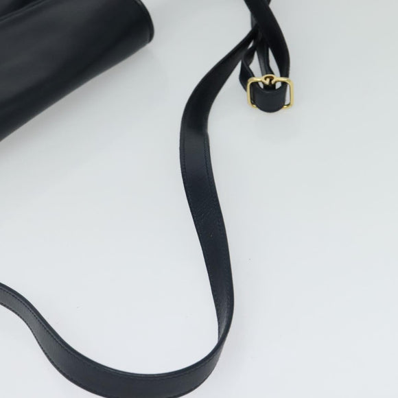 GUCCI Shoulder Bag Leather Navy Auth BA849