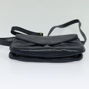 GUCCI Shoulder Bag Leather Navy Auth BA849-5