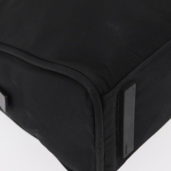 PRADA Hand Bag Nylon Black Silver Auth BA8490
