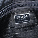 PRADA Hand Bag Nylon Black Silver Auth BA8490-19