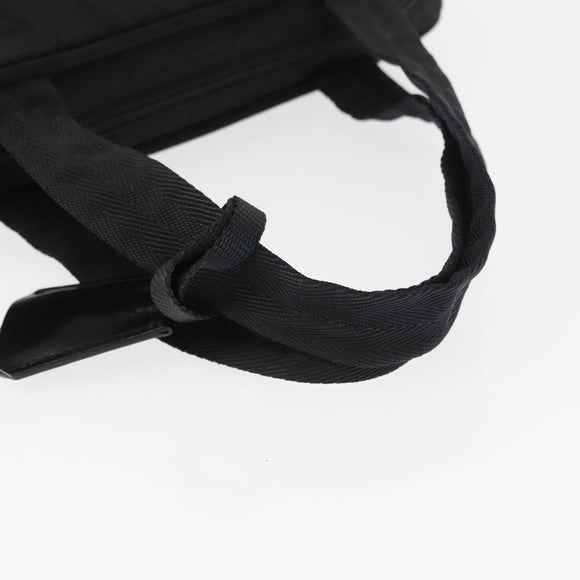 PRADA Hand Bag Nylon Black Silver Auth BA8490