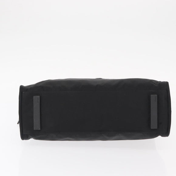 PRADA Hand Bag Nylon Black Silver Auth BA8490