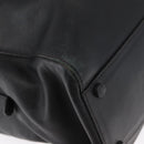 CHANEL Tote Bag Leather Black Silver CC Auth BA8491-8