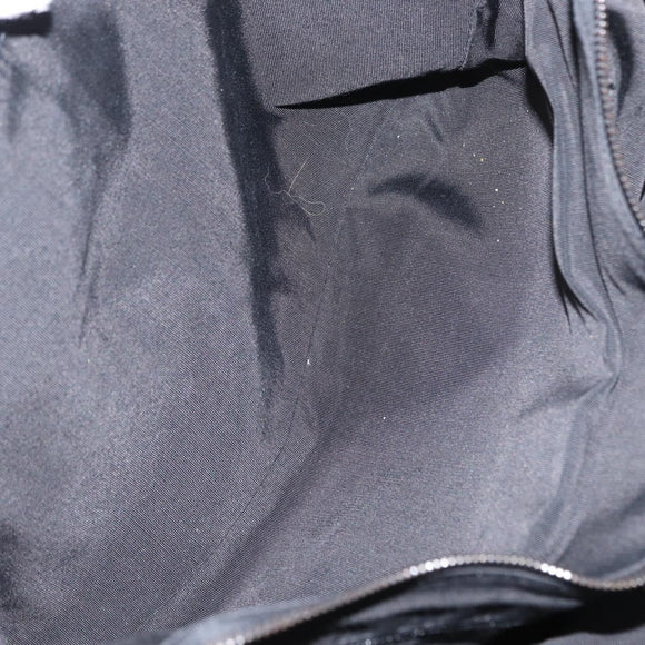 CHANEL Tote Bag Leather Black Silver CC Auth BA8491