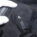 CHANEL Tote Bag Leather Black Silver CC Auth BA8491-23