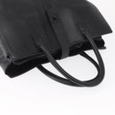 CHANEL Tote Bag Leather Black Silver CC Auth BA8491-6