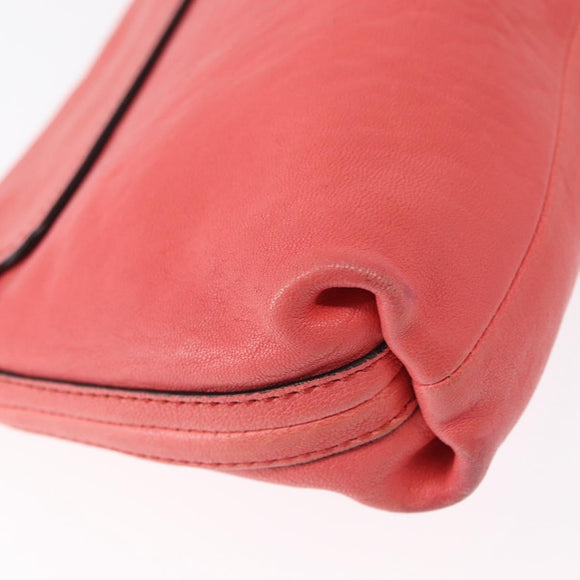 Chloe Elsie Shoulder Bag Leather Pink Gold Auth BA8492