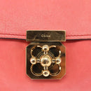 Chloe Elsie Shoulder Bag Leather Pink Gold Auth BA8492-14