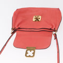 Chloe Elsie Shoulder Bag Leather Pink Gold Auth BA8492-15