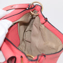 Chloe Elsie Shoulder Bag Leather Pink Gold Auth BA8492-18