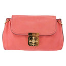 Chloe Elsie Shoulder Bag Leather Pink Gold Auth BA8492-2