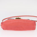 Chloe Elsie Shoulder Bag Leather Pink Gold Auth BA8492-9