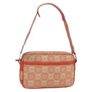 Salvatore Ferragamo Gancini Shoulder Bag Canvas Orange Gold Auth BA8493-1