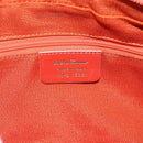 Salvatore Ferragamo Gancini Shoulder Bag Canvas Orange Gold Auth BA8493-11