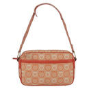 Salvatore Ferragamo Gancini Shoulder Bag Canvas Orange Gold Auth BA8493-13