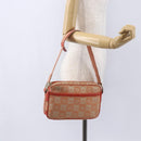 Salvatore Ferragamo Gancini Shoulder Bag Canvas Orange Gold Auth BA8493-23