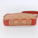 Salvatore Ferragamo Gancini Shoulder Bag Canvas Orange Gold Auth BA8493-5