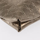 Salvatore Ferragamo Gancini Shoulder Bag Enamel Gold Auth BA8494-9