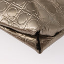 Salvatore Ferragamo Gancini Shoulder Bag Enamel Gold Auth BA8494-16