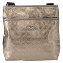 Salvatore Ferragamo Gancini Shoulder Bag Enamel Gold Auth BA8494-13