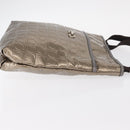 Salvatore Ferragamo Gancini Shoulder Bag Enamel Gold Auth BA8494-3