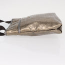 Salvatore Ferragamo Gancini Shoulder Bag Enamel Gold Auth BA8494-4