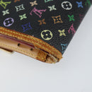 LOUIS VUITTON Monogram Multicolor Porte Tresor Wallet Black M92658 Auth BA8497-16