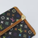 LOUIS VUITTON Monogram Multicolor Porte Tresor Wallet Black M92658 Auth BA8497-17