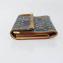 LOUIS VUITTON Monogram Multicolor Porte Tresor Wallet Black M92658 Auth BA8497-4