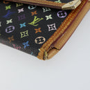 LOUIS VUITTON Monogram Multicolor Porte Tresor Wallet Black M92658 Auth BA8497-7
