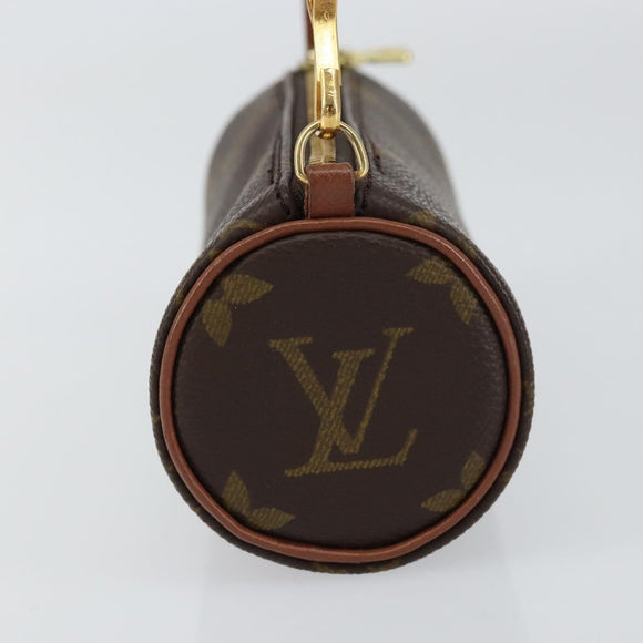 LOUIS VUITTON Monogram Papillon Pouch LV Auth BA8506