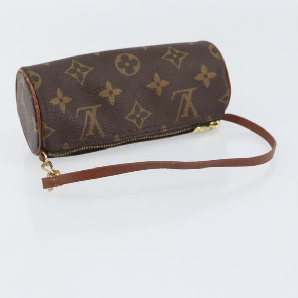 LOUIS VUITTON Monogram Papillon Pouch LV Auth BA8507