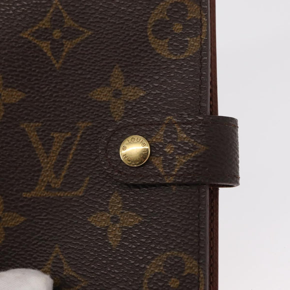 LOUIS VUITTON Monogram Agenda PM Day Planner Cover R20005 LV Auth BA8511