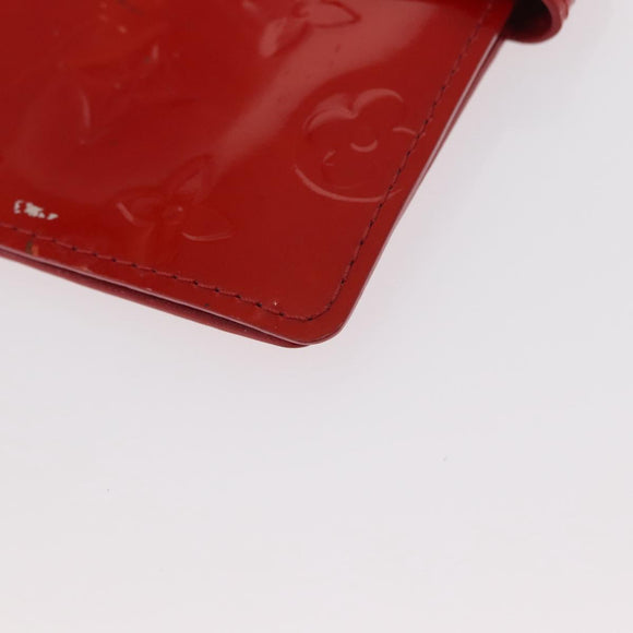LOUIS VUITTON Monogram Vernis Agenda PM Day Planner Cover Red R21016 Auth BA8518