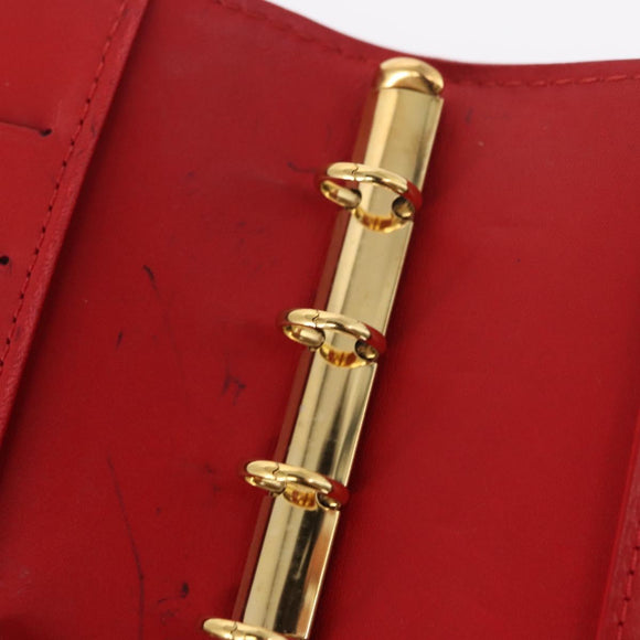 LOUIS VUITTON Monogram Vernis Agenda PM Day Planner Cover Red R21016 Auth BA8518