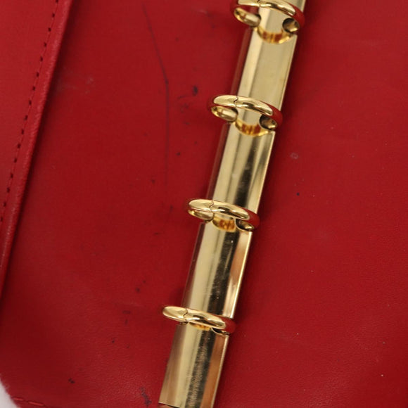LOUIS VUITTON Monogram Vernis Agenda PM Day Planner Cover Red R21016 Auth BA8518
