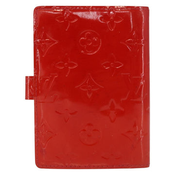 LOUIS VUITTON Monogram Vernis Agenda PM Day Planner Cover Red R21016 Auth BA8518 - 0