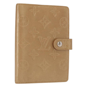 LOUIS VUITTON Monogram Mat Agenda PM Day Planner Cover Beige R20934 Auth BA8519