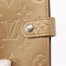 LOUIS VUITTON Monogram Mat Agenda PM Day Planner Cover Beige R20934 Auth BA8519-12
